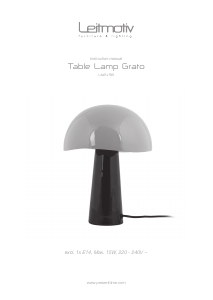 Bruksanvisning Leitmotiv LM2198GR Lampa