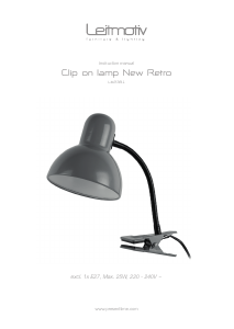 Bruksanvisning Leitmotiv LM2381BK Lampa