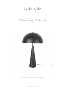 Bruksanvisning Leitmotiv LM2007GD Lampa