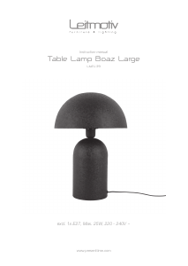 Bruksanvisning Leitmotiv LM2139GR Lampa