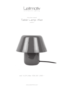 Bruksanvisning Leitmotiv LM2267RD Lampa