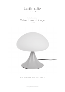 Bruksanvisning Leitmotiv LM2237WG Lampa