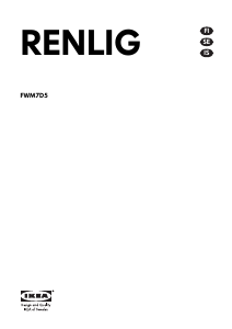 Käyttöohje IKEA RENLIG FWM7D5 Pesukone