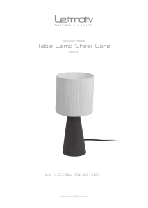 Bruksanvisning Leitmotiv LM2150WH Lampa
