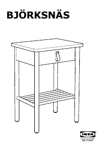 Manual IKEA BJORKSNAS Mesa de cabeceira