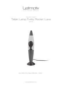 Bruksanvisning Leitmotiv LM2185OR Lampa