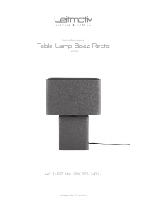 Manuale Leitmotiv LM2356BR Lampada