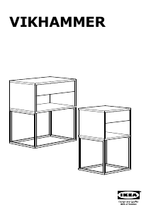 Mode d’emploi IKEA VIKHAMMER (40x39x65) Table de chevet
