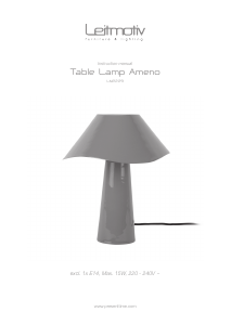 Bruksanvisning Leitmotiv LM2229BL Lampa
