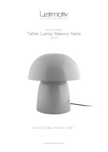 Bruksanvisning Leitmotiv LM2393WG Lampa