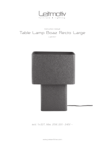 Bruksanvisning Leitmotiv LM2357GR Lampa