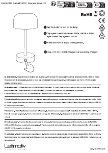 Mode d’emploi Leitmotiv LM2221WH Lampe