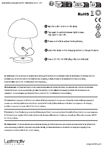 Mode d’emploi Leitmotiv LM2250GR Lampe