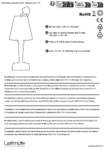 Instrukcja Leitmotiv LM2262GY Lampa