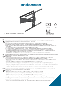 מדריך Andersson WMA 2.5 מתקן תלייה לקיר