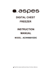 Manuale Aspes ACHH6601DDC Congelatore