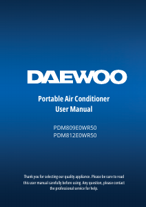 Handleiding Daewoo PDM812E0WR50 Airconditioner