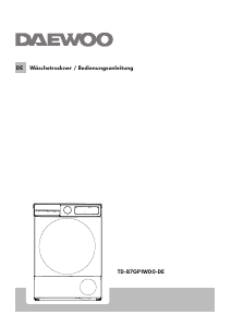 Bedienungsanleitung Daewoo TD-B7GP1WD0-DE Trockner