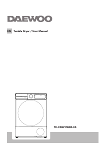 Manual Daewoo TD-C0GP3WD0-ES Dryer