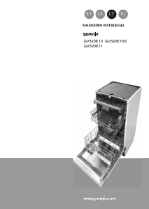 Vadovas Gorenje GV520E10S Indaplovė