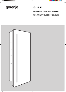 Bruksanvisning Gorenje FNCI517E62WF Frys