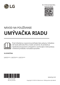 Návod LG DF375HVS Umývačka riadu