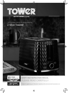 Manual Tower T20054BLK Toaster