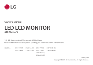 Прирачник LG 24U41YA-B ЛЦД-монитор
