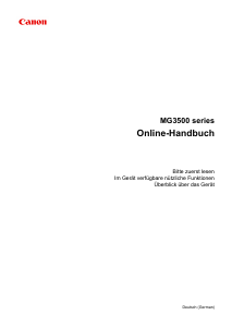 Bedienungsanleitung Canon Pixma MG3550 Multifunktionsdrucker