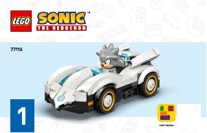 Käyttöohje Lego set 77118 Sonic the Hedgehog Silverin auto vastaan Knucklesin monsteriauto