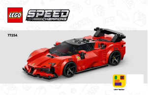Manual Lego set 77254 Speed Champions Mașina de sport Ferrari SF90 XX Stradale