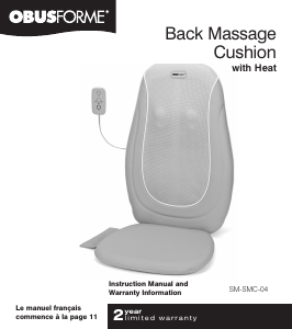 Bruksanvisning ObusForme SM-SMC-04 Massageapparat