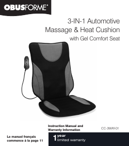 Mode d’emploi ObusForme CC-3WAY-01 Appareil de massage