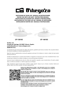 Manual Orbegozo CP 138105 Ventilador de teto