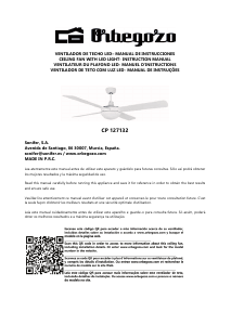 Manual Orbegozo CP 127132 Ventilador de teto