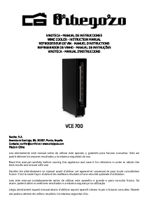Mode d’emploi Orbegozo VCE 700 Cave à vin