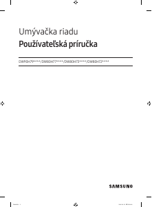 Návod Samsung DW80H73WAB0 Umývačka riadu