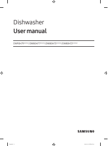 Bruksanvisning Samsung DW80H77YBFF Diskmaskin