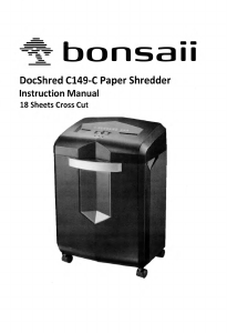 Handleiding Bonsaii C149-C DocShred Papiervernietiger