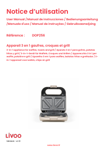 Bedienungsanleitung Livoo DOP256C Kontaktgrill