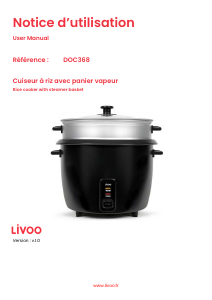Manual de uso Livoo DOC368N Arrocera