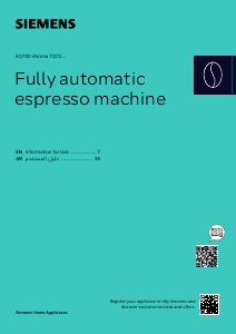 Bruksanvisning Siemens TQ727G03 Kaffebryggare