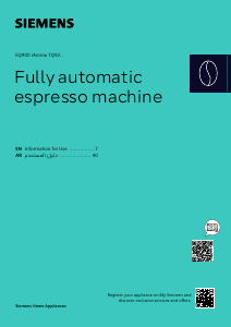 Bruksanvisning Siemens TQ927GL5 Kaffebryggare