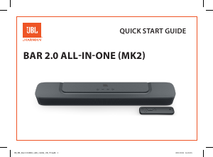 Руководство JBL Bar 2.0 All-in-one (MK2) Домашний кинотеатр