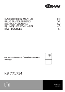 Brugsanvisning Gram KS 771754 Køleskab