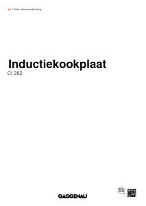 Handleiding Gaggenau CI282102 Kookplaat