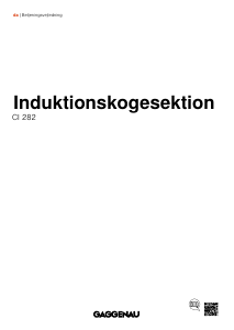 Brugsanvisning Gaggenau CI282112 Kogesektion