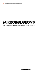 Bruksanvisning Gaggenau GM220100 Mikrobølgeovn