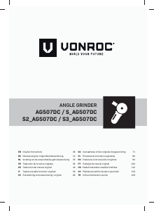 Instrukcja Vonroc S_AG507DC Szlifierka kątowa