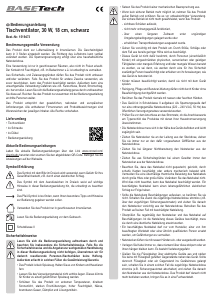 Mode d’emploi Basetech 1519473 Ventilateur